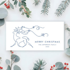 Elegante minimalistische kerstgroet feestdagenkaart