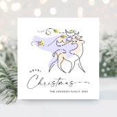 Elegante minimalistische kerstgroet feestdagenkaart