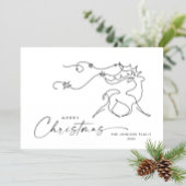 Elegante minimalistische kerstgroet feestdagenkaart