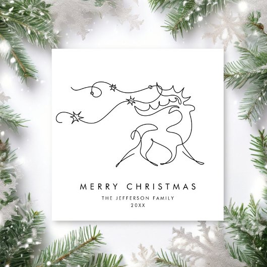 Elegante minimalistische kerstgroet feestdagenkaart