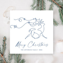 Elegante minimalistische kerstgroet feestdagenkaart