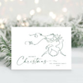 Elegante minimalistische kerstgroet feestdagenkaart