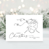 Elegante minimalistische kerstgroet feestdagenkaart