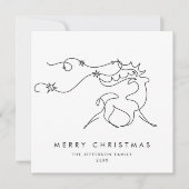 Elegante minimalistische kerstgroet feestdagenkaart (Voorkant)