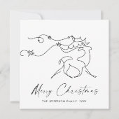 Elegante minimalistische kerstgroet feestdagenkaart (Voorkant)