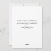 Elegante minimalistische kerstgroet foto feestdagenkaart (Achterkant)