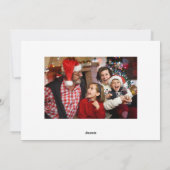 Elegante minimalistische kerstgroet foto feestdagenkaart (Achterkant)