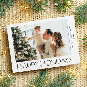 Elegante minimalistische kerstgroet foto feestdagenkaart