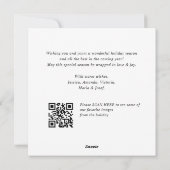 Elegante Minimalistische Kerstgroet QR-code Feestdagenkaart (Achterkant)