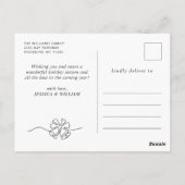 Elegante minimalistische kerstgroet vakantie briefkaart (Achterkant)