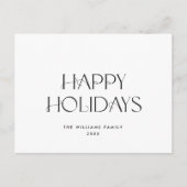 Elegante minimalistische kerstgroet vakantie briefkaart (Voorkant)