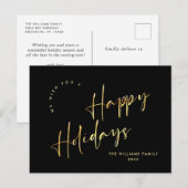 Elegante minimalistische kerstgroet vakantie briefkaart (Voorkant / Achterkant)