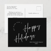 Elegante minimalistische kerstgroet vakantie briefkaart (Voorkant / Achterkant)