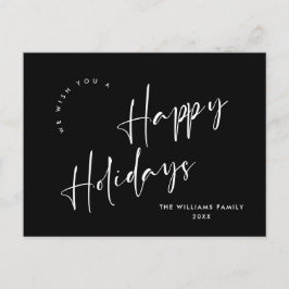 Elegante minimalistische kerstgroet vakantie briefkaart