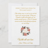 Elegante minimalistische kerstkaars Kaart (Achterkant)