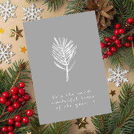 Elegante Minimalistische Kerstkaart Kaart