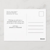 Elegante minimalistische kerstmis één foto groet briefkaart (Achterkant)