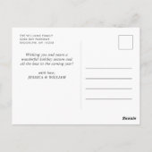 Elegante minimalistische kerstmis één foto groet briefkaart (Achterkant)