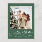 Elegante minimalistische kerstmis één foto groet briefkaart (Voorkant)