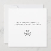 Elegante minimalistische kerstvakantie feest eenvo kaart (Achterkant)