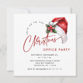 Elegante minimalistische kerstvakantie feest eenvo kaart (Voorkant)