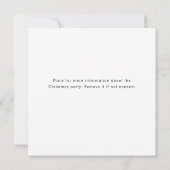 Elegante minimalistische kerstvakantie feest eenvo kaart (Achterkant)
