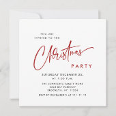 Elegante minimalistische kerstvakantie feest eenvo kaart (Voorkant)