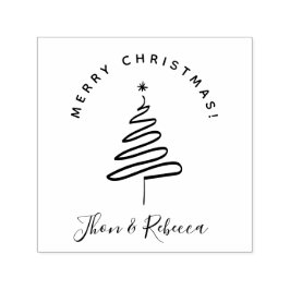 Elegante & Minimalistische kerstwensen Aangepaste  Zelfinktende Stempel