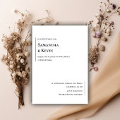 Elegante minimalistische klassiek wit op zwarte br kaart