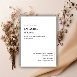 Elegante minimalistische klassiek wit op zwarte br kaart