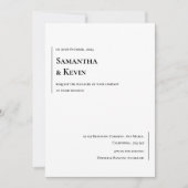 Elegante minimalistische klassiek wit op zwarte br kaart (Voorkant)