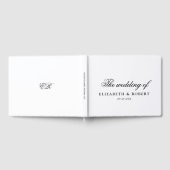 Elegante minimalistische klassieke delicate script gastenboek (Volledig)