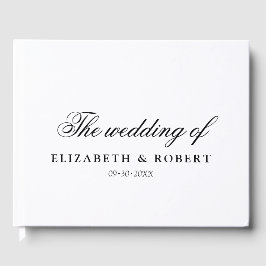 Elegante minimalistische klassieke delicate script gastenboek