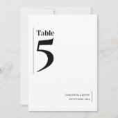 Elegante minimalistische klassieke huwelijkstafel  bedankkaart (Voorkant)