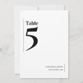 Elegante minimalistische klassieke huwelijkstafel  bedankkaart (Achterkant)