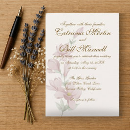 Elegante minimalistische klassieke huwelijksuitnod kaart