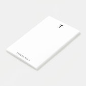 Elegante Minimalistische Klassieke Monogram Ontwer Post-it® Notes (Schuin)
