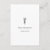 Elegante minimalistische klassieke olijfplantingen informatiekaartje (Voorkant)