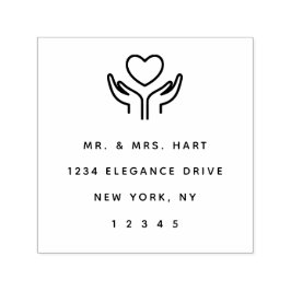 Elegante minimalistische klassieke rijke retouradr  zelfinktende stempel