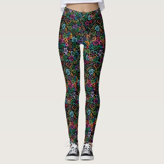 Elegante minimalistische kleur van het levensontwe leggings (Voorkant)