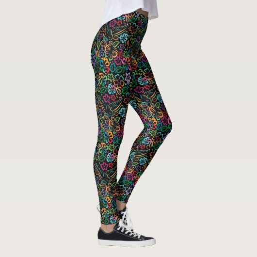 Elegante Minimalistische Kleur van Levensontwerp Leggings (Rechts)