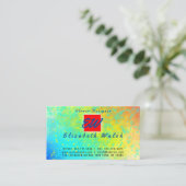 Elegante Minimalistische Kleurrijke Nevel Design Visitekaartje (Staand voorkant)