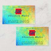 Elegante Minimalistische Kleurrijke Nevel Design Visitekaartje (Voorkant / Achterkant)