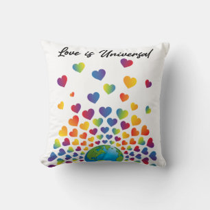 Elegante Minimalistische Kleurrijke Regenboog Hart Kussen