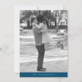 Elegante minimalistische koningin bruiloft uitnodi kaart (Achterkant)