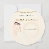 Elegante Minimalistische Koppelboog Save the Date (Voorkant)