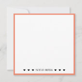 Elegante minimalistische koraalgrens typografie na notitiekaartje (Voorkant)