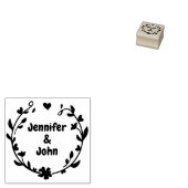Elegante minimalistische Laurel bruiloft Rubberstempel (Gestempeld)