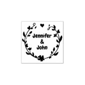 Elegante minimalistische Laurel bruiloft Rubberstempel (Afrduk)