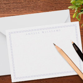 Elegante minimalistische Lavendel 2 border Notitiekaartje